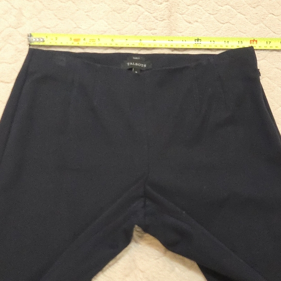 Talbots Curvy Navy Blue Flat-Front Straight Leg Office Dress Pants, Size 6 - Picture 3 of 8